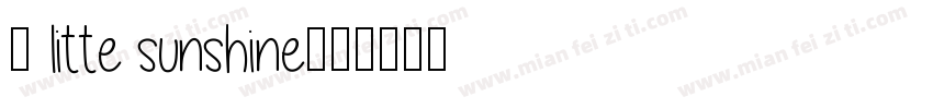 a litte sunshine字体转换